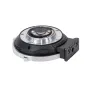 Metabones Canon EF to Micro Four Thirds T CINE Speed Booster ULTRA 0.71x adapter with detachable Arca-type tripod foot, featuring electronic contacts for autofocus and aperture control.