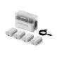 Tilta NP-FZ100 Charging Station Battery Kit with four NP-FZ100 batteries, compact 4-channel USB-C charging station, and USB-C cable, off-white color, designed for Sony camera power needs.