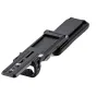 Tilta TA-ESB-B Extendable Shoulder Pad Baseplate - Side view of lightweight adjustable support with Manfrotto quick release plate and multiple mounting threads for accessories