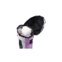 Tilta Fe Crossbody Bag in purple color, side view with open compartment showing compact camera storage and eco-friendly waterproof fabric