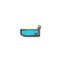 Tilta Fe Ecopak card holder in green/orange recycled fabric with UV and water-resistant features, featuring YKK zipper and elastic S-hook carabiner
