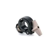 Tilta Handlebar Mount for Rotatable Phone Mounting Bracket V2 in black, featuring a 15mm rod clamp, dual locating pins, and a 1/4-20 screw connection.Tilta Handlebar Mount for Rotatable Phone Mounting Bracket V2 in black, featuring a 15mm rod clamp, dual locating pins, and a 1/4-20 screw connection.