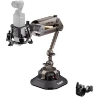 Tilta Hydra Alien Mini Master Kit in desert beige, featuring a compact camera mounted on a shock-absorbing head, electronic suction cup, multi-axis stabilization platform, handlebar mount, and additional accessories like counterTilta Hydra Alien Mini Master Kit in desert beige, featuring a compact camera mounted on a shock-absorbing head, electronic suction cup, multi-axis stabilization platform, handlebar mount, and additional accessories like counter