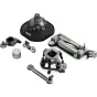 Tilta Hydra Alien Mini Master Kit in forest green with all components: shock-absorbing arm, hydraulic-damping head, battery-powered suction cup, handlebar clamps, NATO rail clamp, counterweight, and carrying case for stable smar