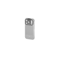 Tilta Khronos 17mm thread lens adapter for iPhone 17 Pro with built-in LED lights, sleek Space Gray side viewTilta Khronos 17mm thread lens adapter for iPhone 17 Pro with built-in LED lights, sleek Space Gray side view
