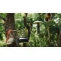 Tilta Fe multi-functional green/purple shoulder strap with Duraflex carabiners securely holding a camera pot and portable stove in an outdoor setup