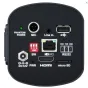 TelyCam Vision+ 4KZ BK Box Camera rear panel featuring HDMI, NDI HX3, micro SD, and dual audio inputs for professional live streaming and broadcasting.
