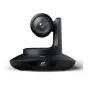 PTZ-камера TelyCam Vision+ SE черного цвета с современным дизайном, заметным объективом и зеленым индикатором статуса, вид спереди слева под углом.