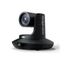 TelyCam Vision+ SE 4K PTZ kamera, melna dizaina, priekšējais skats ar 12 režu optisko zoomu un 4K UHD uzrakstu