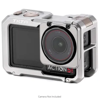 Tilta pilnīgs kameras korpuss titāna pelēkā krāsā DJI Osmo Action 5 Pro ar magnētisko filtru montāžu un ātru baterijas piekļuvi