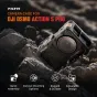 Tilta Full Camera Cage in titanium gray for DJI Osmo Action 5 Pro featuring a magnetic filter mount and dual quick-release battery swap system.
