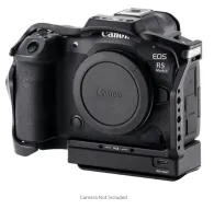 Корпус-кедж Tilta с системой охлаждения для Canon EOS R5 Mark II - вид спереди слева с портами USB-C и точками крепленияКорпус-кедж Tilta с системой охлаждения для Canon EOS R5 Mark II - вид спереди слева с портами USB-C и точками крепления