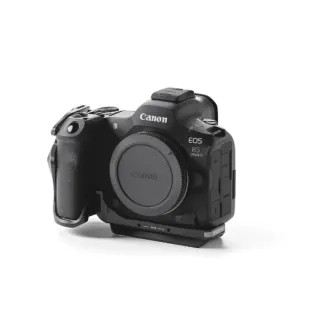 Black Canon EOS R5 Mark II camera body, side and top view for Tilta half cage accessories