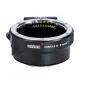 Metabones Contax N to Sony E-mount Smart Adapter black matte front view with lens mount contacts and customizable function button