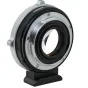 Адаптер Metabones CY к RF-байонету CINE Speed Booster ULTRA 0.71x с отъемной Arca-типой подошвой, боковой вид с оптическими элементами и механизмом точной фиксации