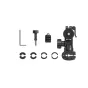 Insta360 Motorcycle Mirror Mount INST110-47 disassembled parts set including clamp, O-rings, and mounting hardware for secure 6-15mm handlebar or mirror stalk installation