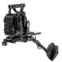 Tilta ES-T22-C-AB Pro Kit modulāra kamera kārba Canon C400 ar Gold Mount baterijas plāti, sānu paplašinājuma roku ar USB-C kabeli un plecu spilventiņu ar oglekļa šķiedras stieņiem – taktiskā pelēkā alumīnija un tērauda konstrukc