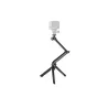 Insta360 Multi Mount INST110-40 versatile tripod and selfie stick with a 360-degree rotating joint for action cameras, extended in tripod position with a mounted camera.