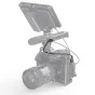 Комплект SmallRig для управления камерой Panasonic с подключённым пультом управления, световой панелью LED и направленным микрофоном для профессиональной видеосъёмки