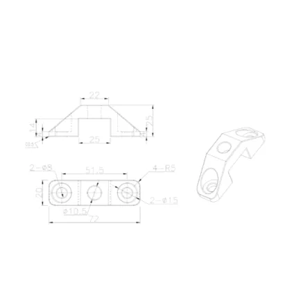 TelyCam TLC-U16 Truss Mount Bracket White