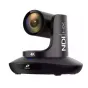 TelyCam Vision+ 4KN 20X PTZ camera in black featuring 4K resolution, 20x optical zoom, and PoE support for professional live streaming and VR applications.