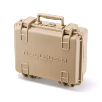 Tilta Nucleus-M II waterproof hard case for lens control system - sturdy tan protective transport case with reinforced handles and waterproof design