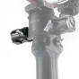 Tilta TGA-NRA-L left-side NATO rail adapter with ARRI rosette and dual cold-shoe mounts for DJI RS-series gimbals