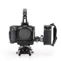 Tilta camera cage with cooling system for Canon R5 Mark II advanced kit viewed from above, featuring a side handle with battery pack and a top handle.