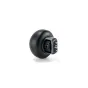 Tilta circular wooden camera handle in space gray with 1/4-20 thread mount for secure grip, featuring a CNC-milled aluminum bracket for durability.