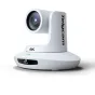 PTZ-камера TelyCam Vision+ SE SDI белого цвета с 12-кратным оптическим зумом, вид спереди с объективом, диафрагмой и интерфейсом управления