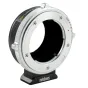 Metabones Contax Yashica to Sony E-mount T Cine Adapter black matte side view with positive-lock mechanism and detachable Arca-type tripod foot