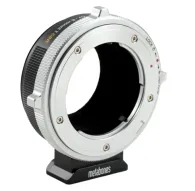Metabones Contax Yashica to Sony E-mount T Cine Adapter black matte side view with positive-lock mechanism and detachable Arca-type tripod footMetabones Contax Yashica to Sony E-mount T Cine Adapter black matte side view with positive-lock mechanism and detachable Arca-type tripod foot