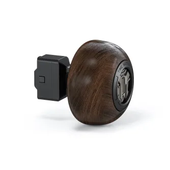 Tilta Khronos black wooden handle with secure locking clamp for iPhone 15 & 16 Pro/Pro Max case - lightweight, durable grip
