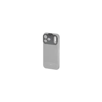 Tilta Khronos T Series lens adapter for iPhone 17 Pro Max in Space Gray, featuring secure mounting points and compatibility with professional-grade lenses.