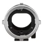 Metabones Hasselblad V to Fujifilm GFX adapter top view with removable Arca-type tripod collar and secure locking mechanism