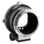 Metabones Hasselblad V uz Fujifilm GFX montāžas adapteris ar noņemamu Arca-tipa statīva kausiņu un matēta melna iekšpuse, lai samazinātu atspīdēšanu