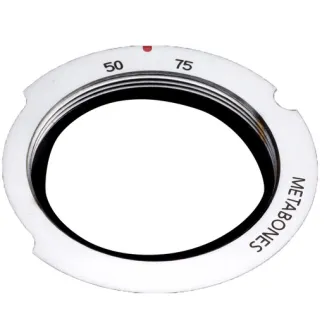 Metabones L39 to Leica M 6-bit adapter ring with precision brass construction and chromium plating for seamless 50-75mm lens compatibility