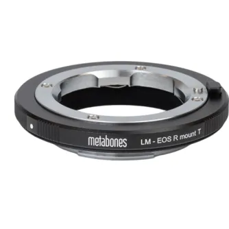 Metabones Leica M to Canon RF adapter ring with satin black finish and precision brass construction for mounting Leica M lenses on Canon RF cameras