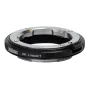 Metabones Leica M uz L montāžas T adapteris ar satīna hroma apdari un flokētu iekšpusi, lai samazinātu blēru, priekšējais skats
