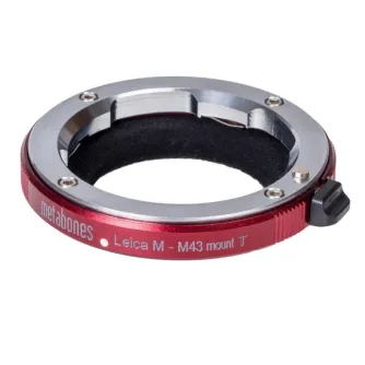 Красный адаптер Metabones для объективов Leica M к камерам Micro Four Thirds с точной латунной конструкцией, хромовым покрытием и надежным M43 креплением для профессиональной фотографии