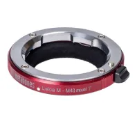 Metabones sarkans Leica M uz Micro Four Thirds objektīvu adapters ar precīzi izstrādātu misiņa konstrukciju, hroma apdari un drošu M43 montāžu profesionālai fotogrāfijaiMetabones sarkans Leica M uz Micro Four Thirds objektīvu adapters ar precīzi izstrādātu misiņa konstrukciju, hroma apdari un drošu M43 montāžu profesionālai fotogrāfijai