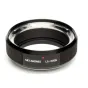 Адаптер Metabones для объективов Hasselblad V на камеры Leica S LS-Hass с сатиновым покрытием из латуни и красной точкой для точного крепления объектива.