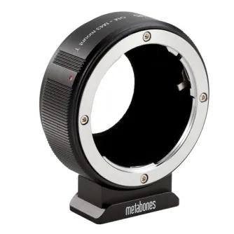 Metabones Olympus OM to Micro Four Thirds adapter with removable Arca-type tripod foot, black and silver finish, precision engineering, and flocked interior to minimize reflections.