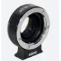 Metabones Speed Booster ULTRA 0.71x adapter for Rollei QBM to Sony E-mount featuring a detachable tripod foot and advanced optical design