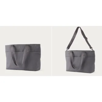 Сумка-переноска Moment Everything Travel Tote 19L серого цвета с подкладкой для ноутбука и регулируемым ремнем через плечо