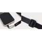 Moment black adjustable wrist strap with paracord loop and aluminum Tri-glide buckle for secure phone carrying