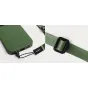 Moment Mobile Adjustable Wrist Strap in olive green with paracord anchor and tri-glide aluminum buckle for secure phone attachment