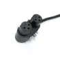 Tilta Mini XLR to 3-Pin XLR Adapter for Canon C80 featuring Neutrik XLR3 female connectors, 3-pin Mini-XLR male connector, and a coiled cable with specifications labeled, positioned against a plain white background.