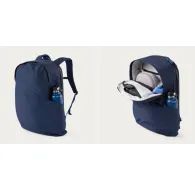 Рюкзак Moment Everything Backpack 28L Weekender темно-синий боковой вид с открытым клапаном, показывающим вместительные отсеки для путешествий и фотооборудованияРюкзак Moment Everything Backpack 28L Weekender темно-синий боковой вид с открытым клапаном, показывающим вместительные отсеки для путешествий и фотооборудования