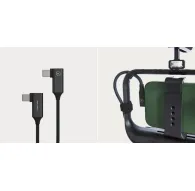 Moment 4-inch right-angle USB-C to USB-C cable with dual 90-degree connectors for tight-fitting setups, ideal for camera rigs and compact devicesMoment 4-inch right-angle USB-C to USB-C cable with dual 90-degree connectors for tight-fitting setups, ideal for camera rigs and compact devices